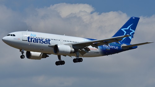 Airbus A310 of Air Transat in flight