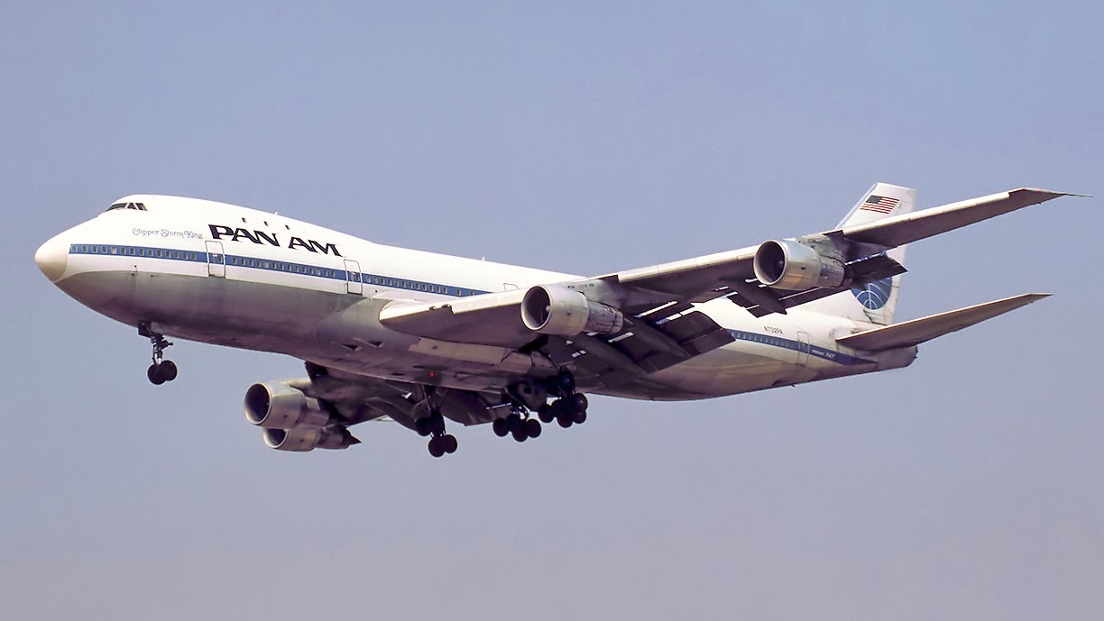 A Boeing 747 from Pan Am in flight